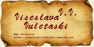 Višeslava Vuletaški vizit kartica